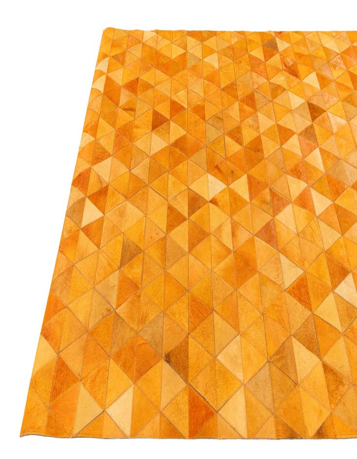 Detail image of  4' 11 x 8' Cowhide Stocks Rug