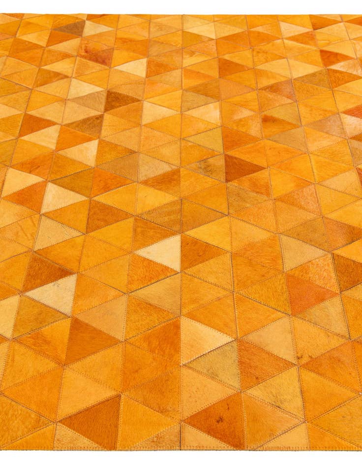 Detail image of  4' 11 x 8' Cowhide Stocks Rug