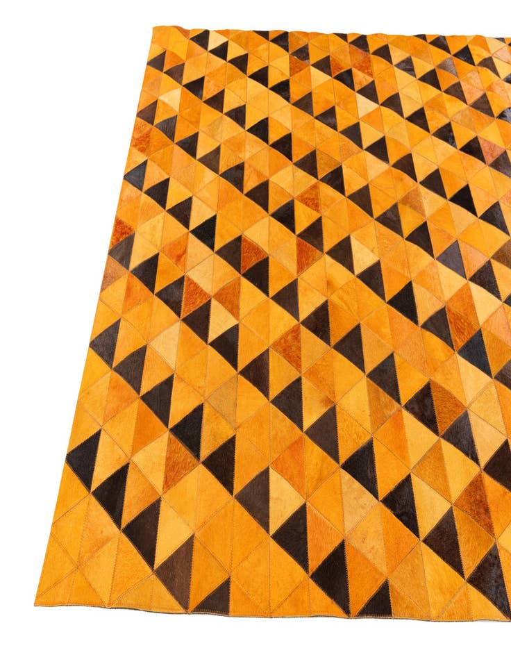 Detail image of  5' 1 x 7' 11 Cowhide Stocks Rug