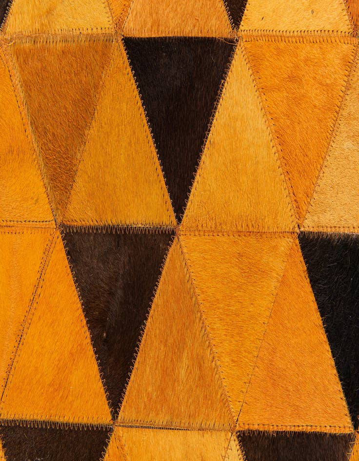 Detail image of  5' 1 x 7' 11 Cowhide Stocks Rug