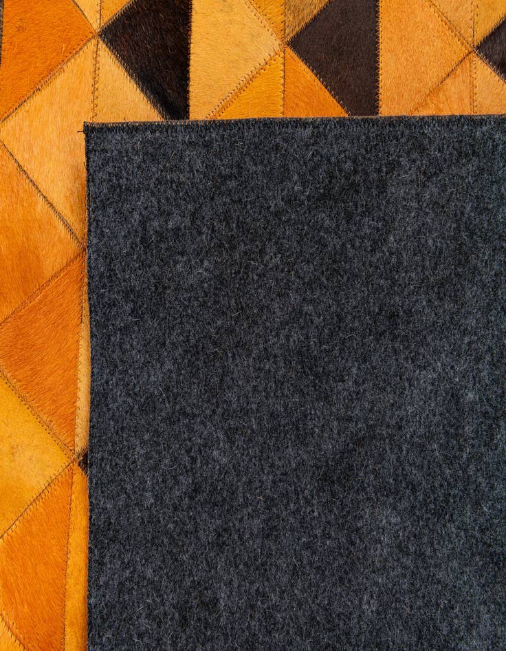 Detail image of  5' 1 x 7' 11 Cowhide Stocks Rug