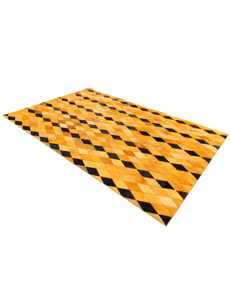 Detail image of  5' 1 x 8' 1 Cowhide Stocks Rug