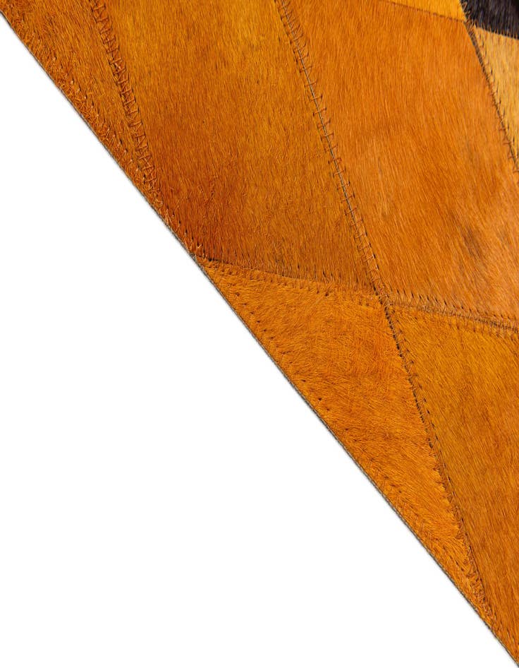 Detail image of  5' 1 x 8' 1 Cowhide Stocks Rug