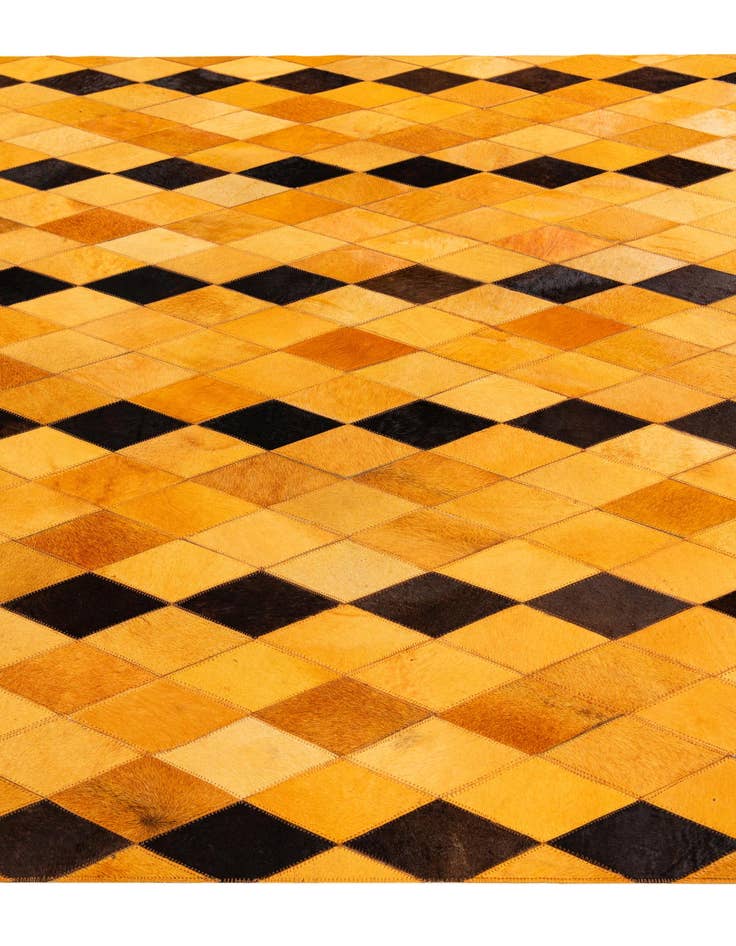 Detail image of  5' 1 x 8' Cowhide Stocks Rug