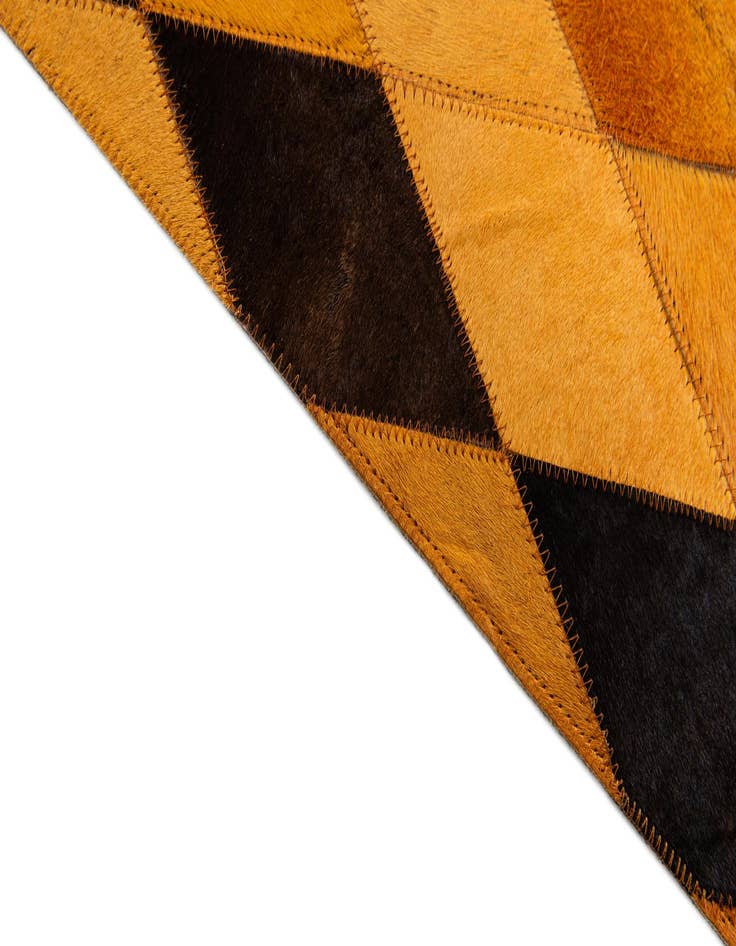 Detail image of  5' 1 x 8' Cowhide Stocks Rug