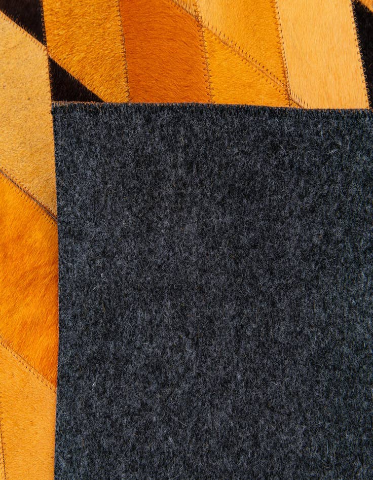Detail image of  5' 1 x 8' Cowhide Stocks Rug