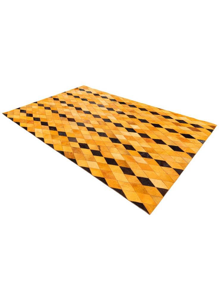 Detail image of  5' 1 x 8' Cowhide Stocks Rug