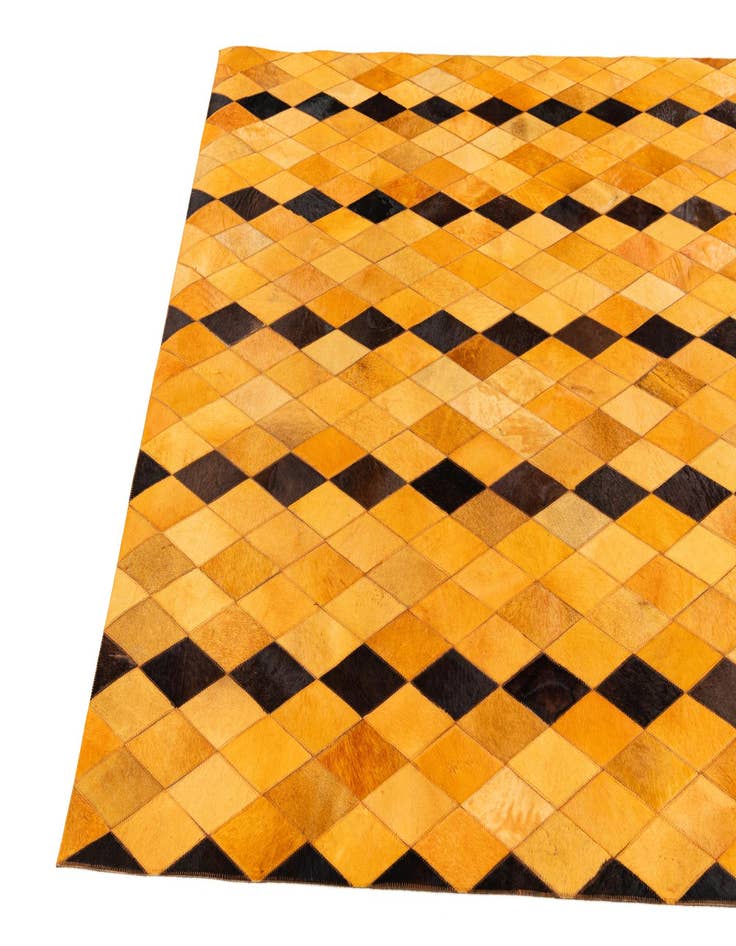 Detail image of  5' 1 x 8' Cowhide Stocks Rug