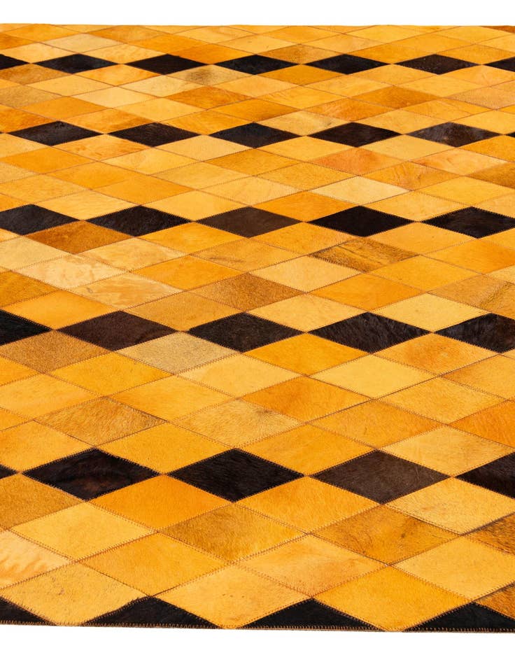 Detail image of  5' 1 x 8' Cowhide Stocks Rug