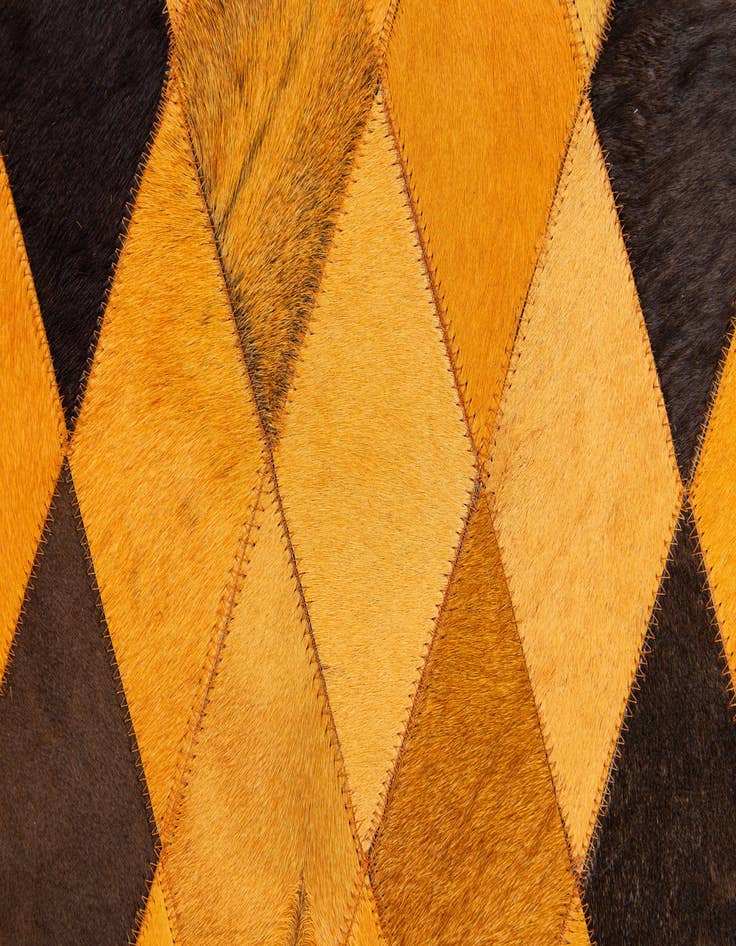 Detail image of  5' 1 x 8' Cowhide Stocks Rug