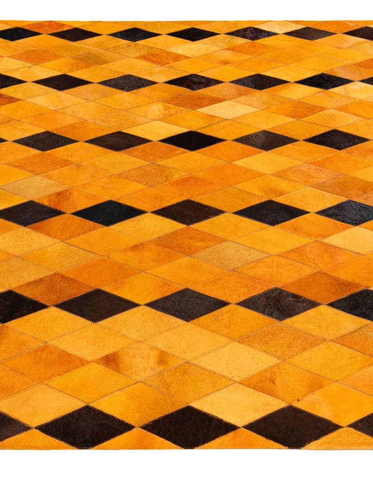 Detail image of  5' 1 x 8' Cowhide Stocks Rug