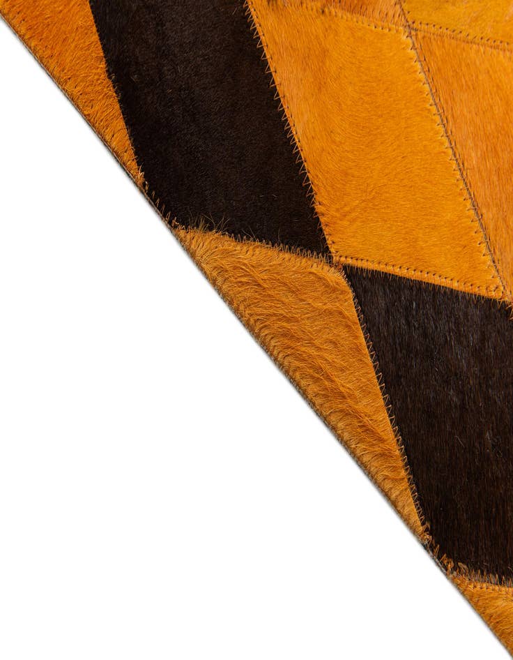 Detail image of  5' 1 x 8' Cowhide Stocks Rug