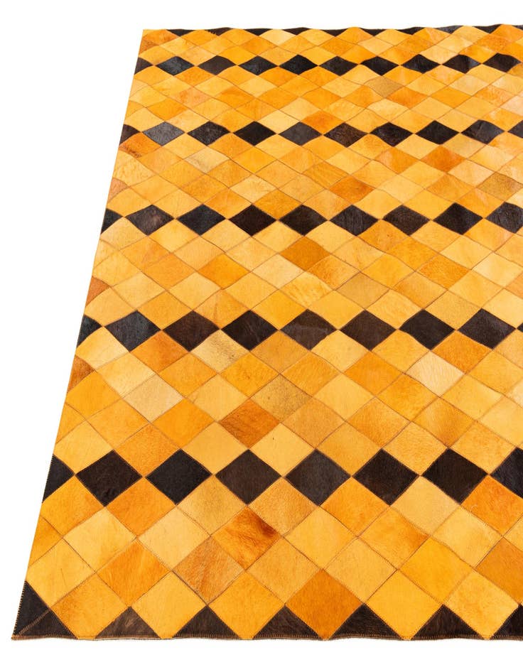 Detail image of  5' 1 x 8' Cowhide Stocks Rug