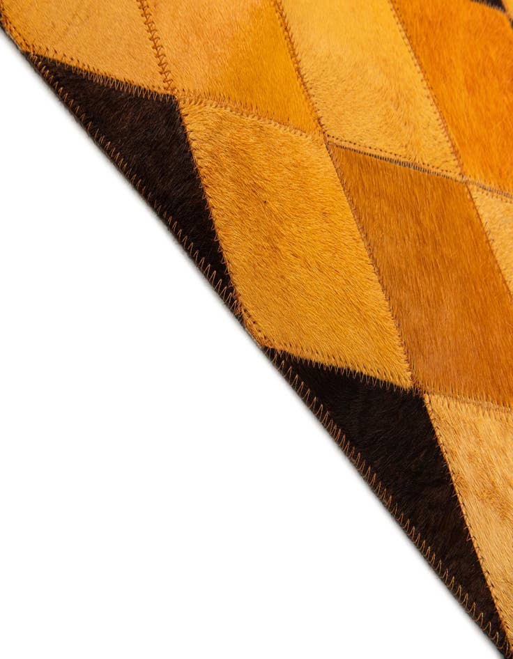 Detail image of  5' 1 x 8' Cowhide Stocks Rug