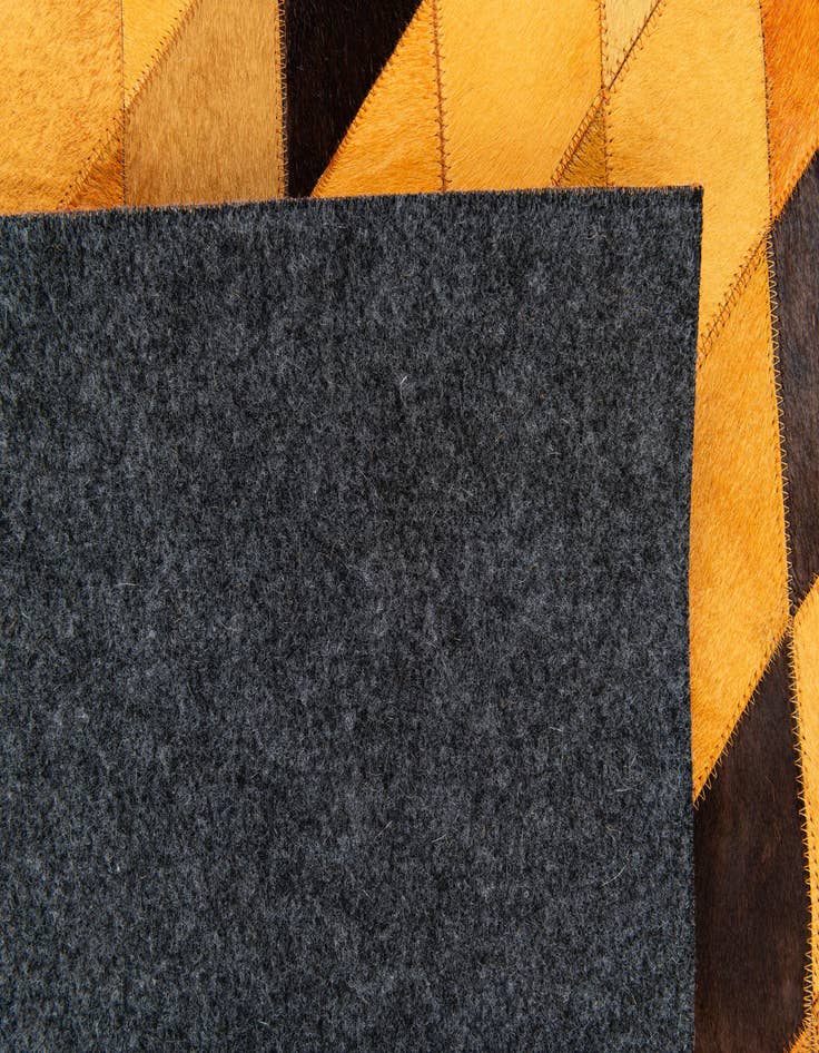 Detail image of  5' 1 x 8' Cowhide Stocks Rug