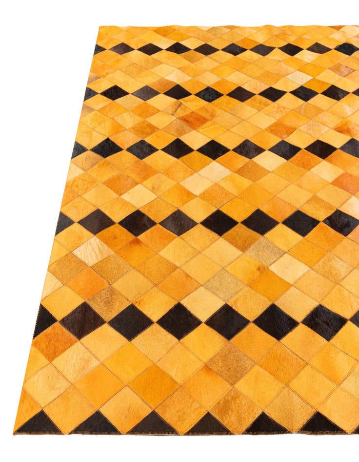 Detail image of  5' 1 x 7' 11 Cowhide Stocks Rug