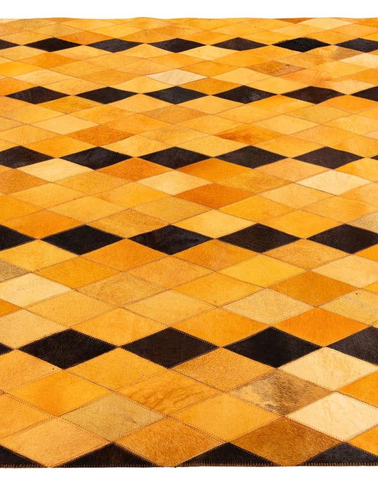 Detail image of  5' 1 x 7' 11 Cowhide Stocks Rug