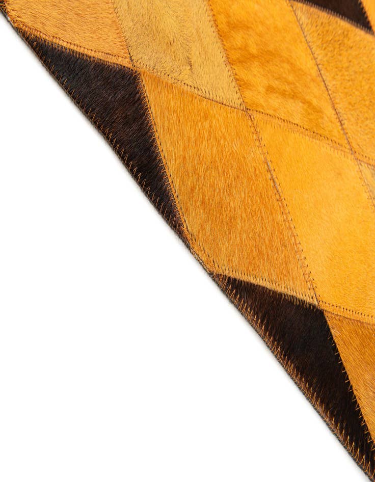 Detail image of  5' 1 x 7' 11 Cowhide Stocks Rug