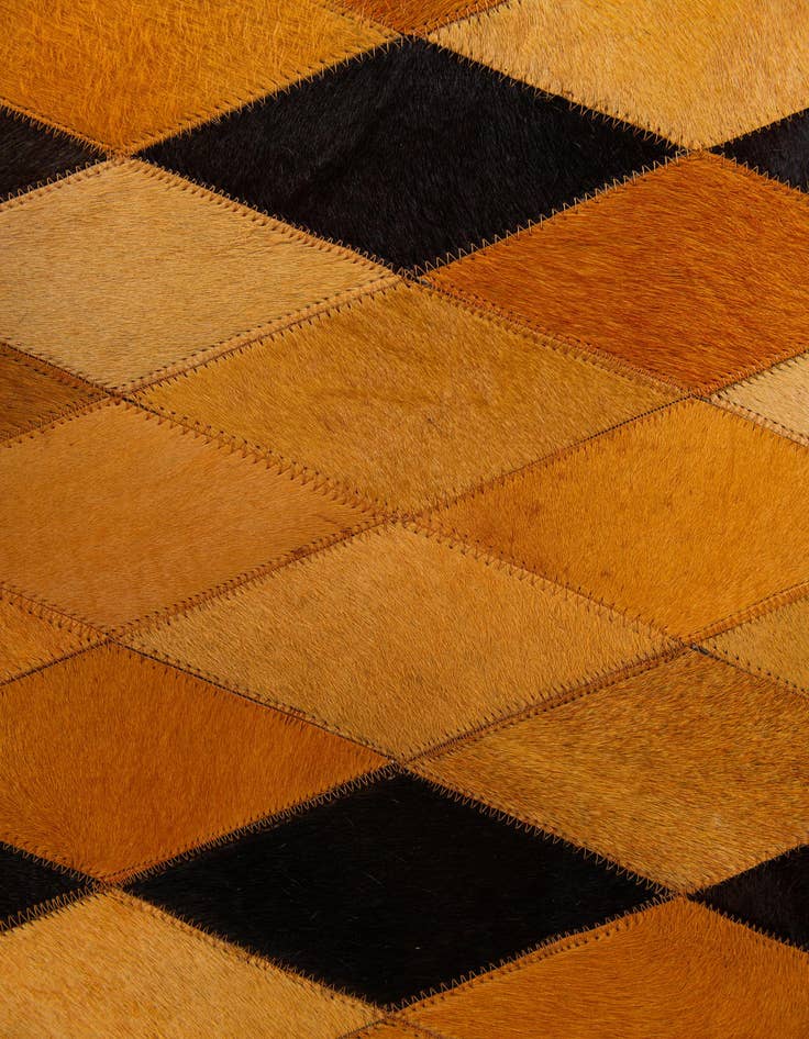 Detail image of  5' 1 x 7' 11 Cowhide Stocks Rug