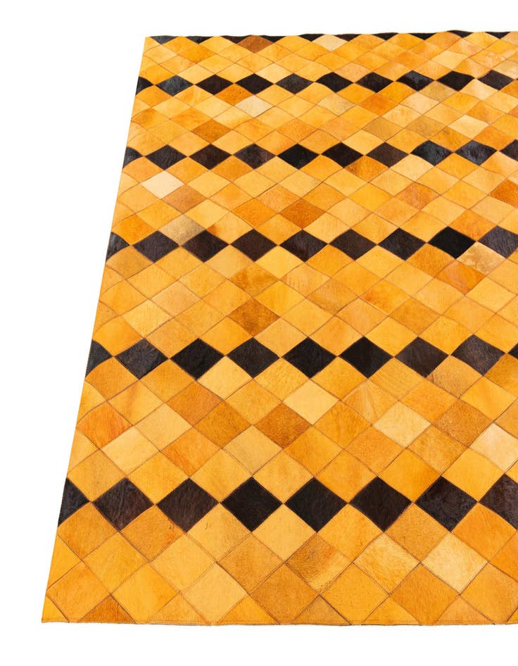 Detail image of  5' 1 x 8' Cowhide Stocks Rug