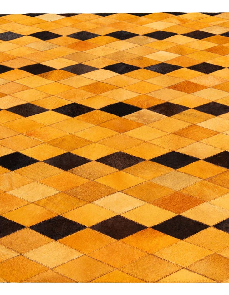 Detail image of  5' 1 x 8' Cowhide Stocks Rug