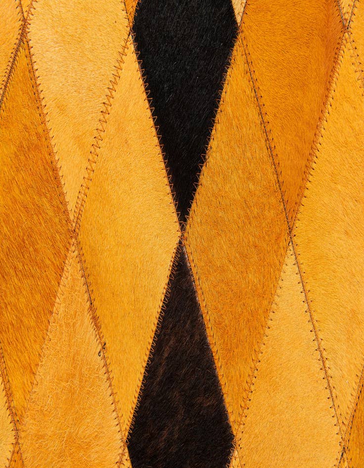 Detail image of  5' 1 x 8' Cowhide Stocks Rug