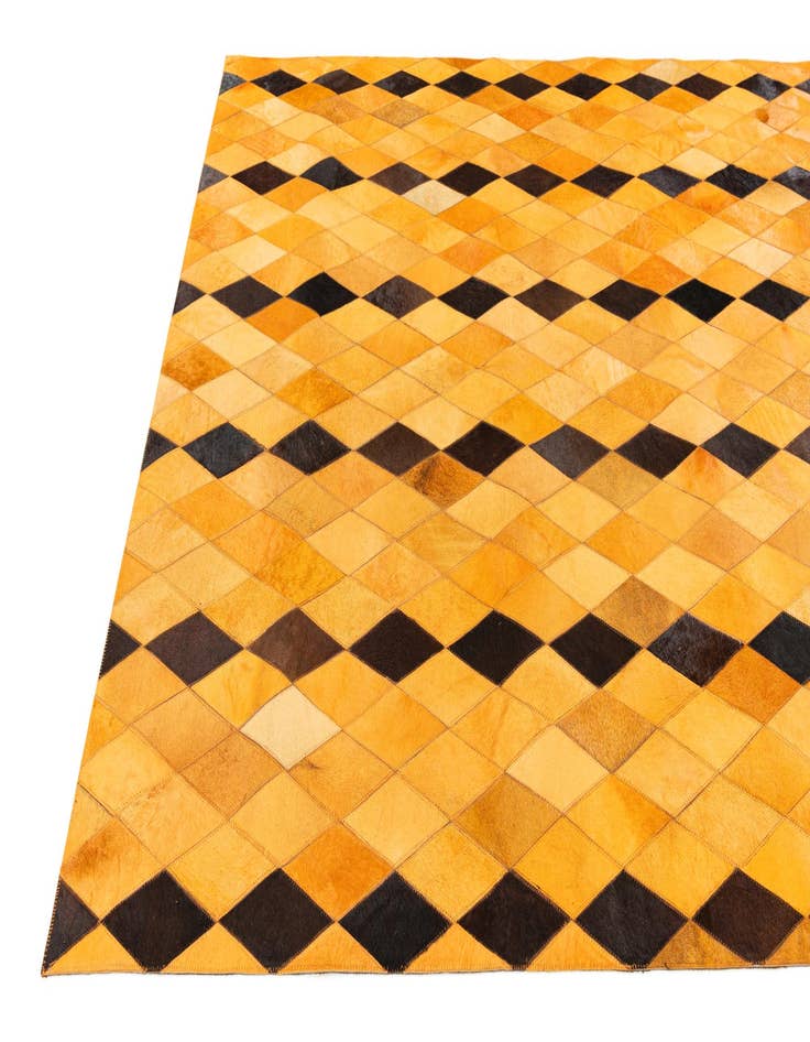 Detail image of  5' 1 x 8' Cowhide Stocks Rug