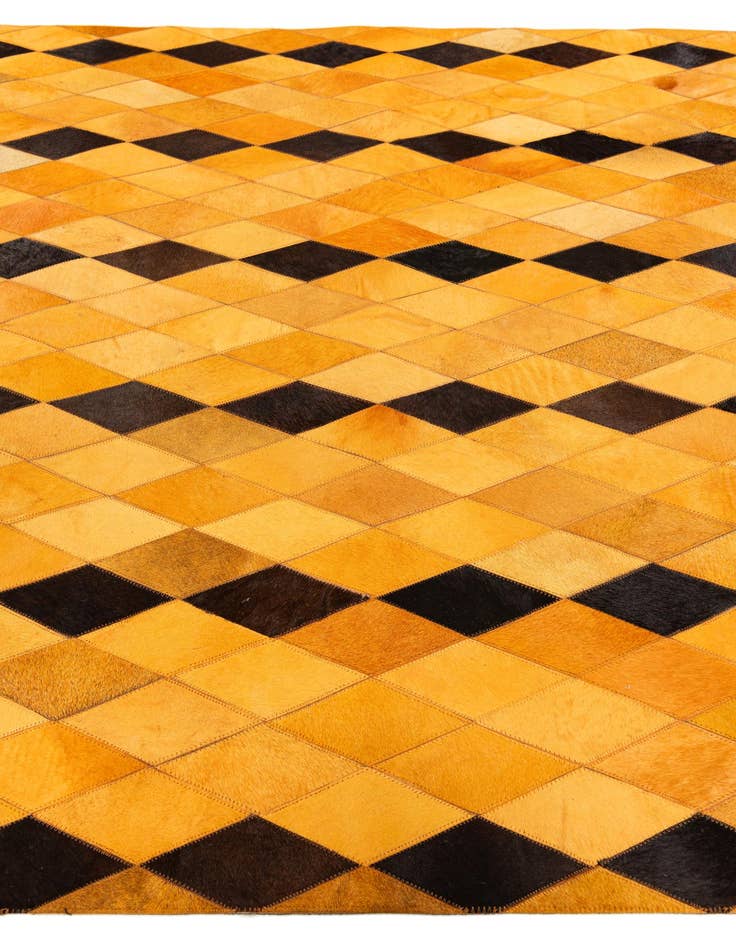 Detail image of  5' 1 x 8' Cowhide Stocks Rug