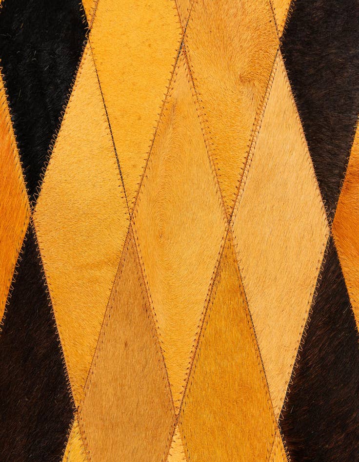 Detail image of  5' 1 x 8' Cowhide Stocks Rug