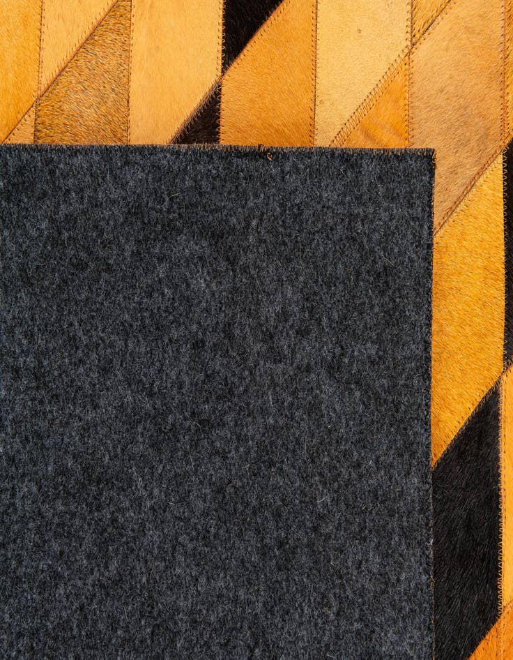 Detail image of  5' 1 x 8' Cowhide Stocks Rug