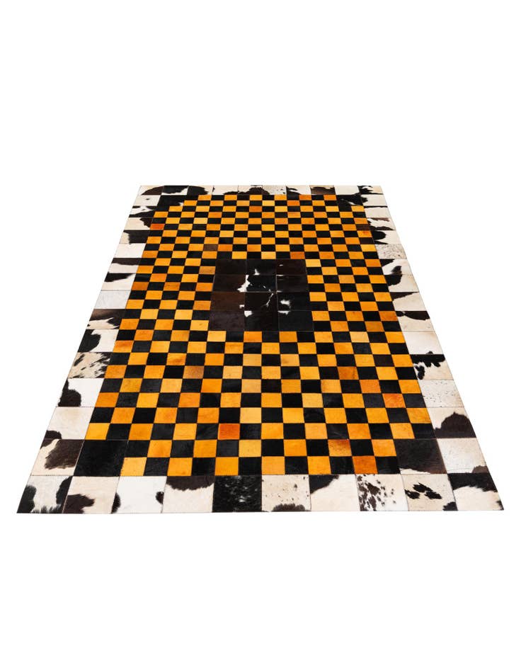 Detail image of  5' x 7' 11 Cowhide Stocks Rug