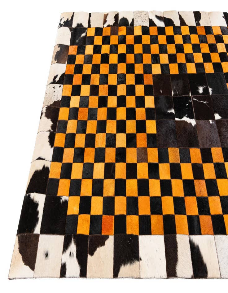 Detail image of  5' x 7' 11 Cowhide Stocks Rug