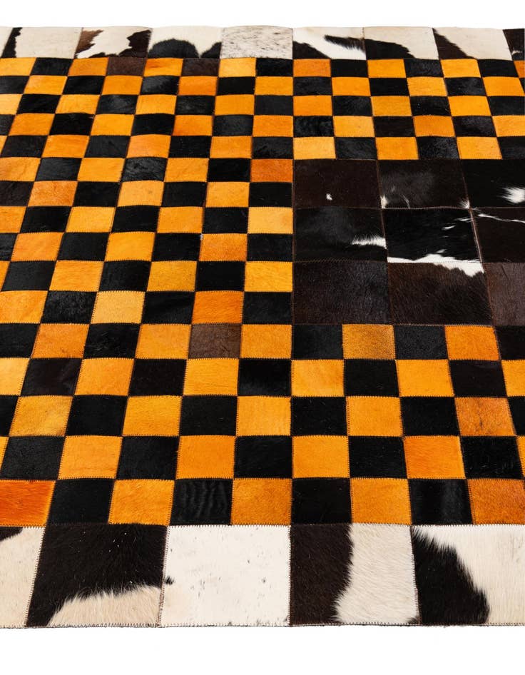 Detail image of  5' x 7' 11 Cowhide Stocks Rug