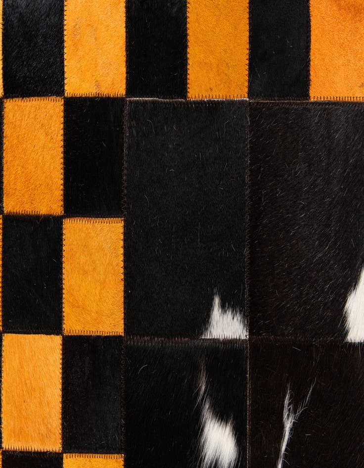 Detail image of  5' x 7' 11 Cowhide Stocks Rug