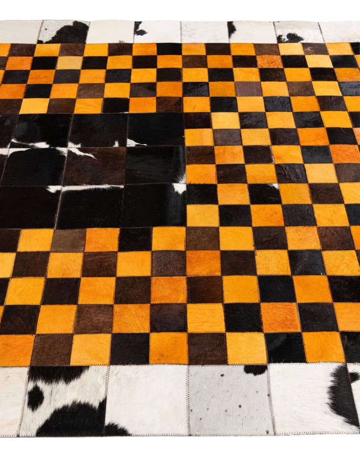 Detail image of  5' x 8' Cowhide Stocks Rug