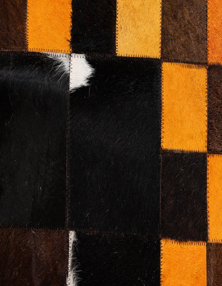 Detail image of  5' x 8' Cowhide Stocks Rug