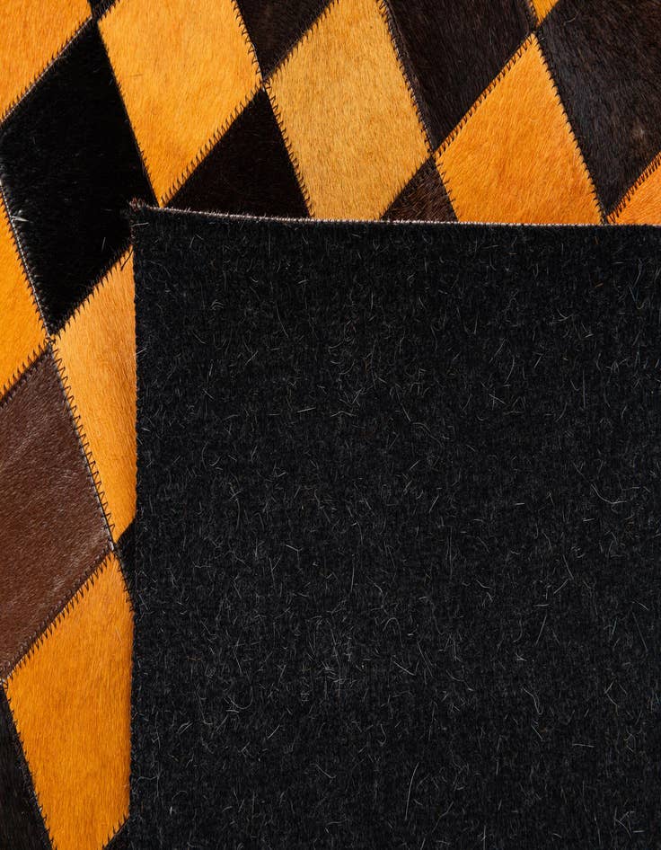 Detail image of  5' x 8' Cowhide Stocks Rug