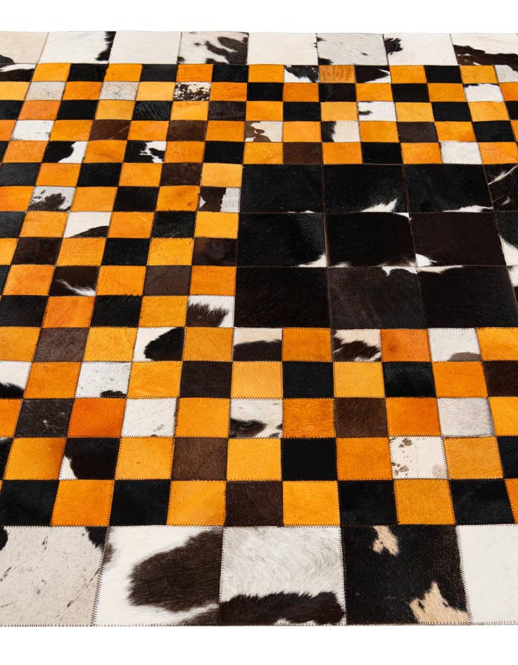 Detail image of  5' x 8' Cowhide Stocks Rug