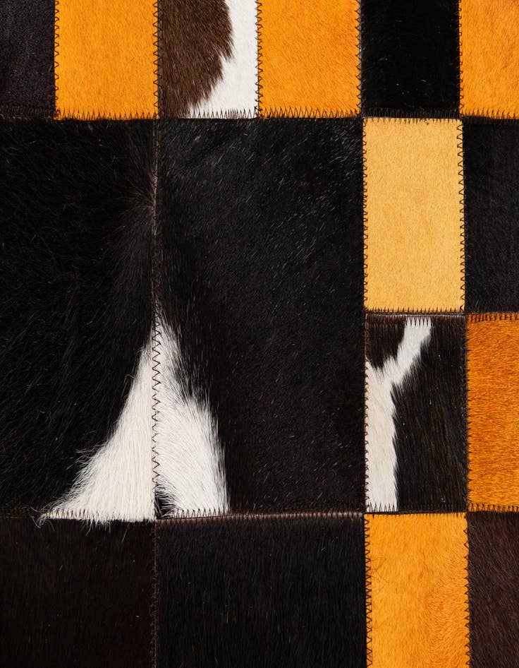 Detail image of  5' x 8' Cowhide Stocks Rug