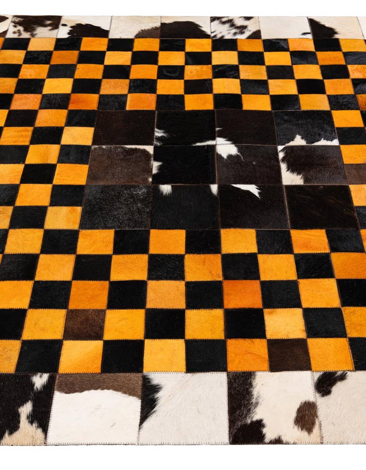 Detail image of  5' x 8' Cowhide Stocks Rug