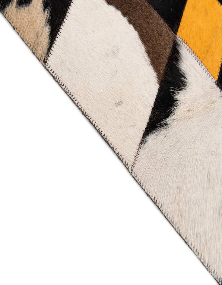 Detail image of  5' x 8' Cowhide Stocks Rug