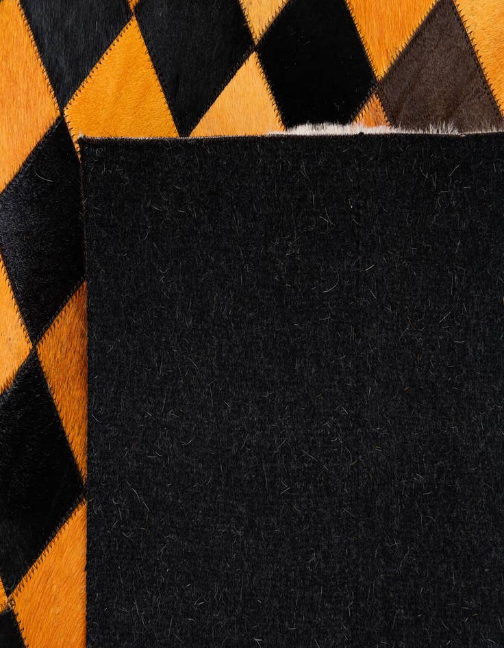 Detail image of  5' x 8' Cowhide Stocks Rug