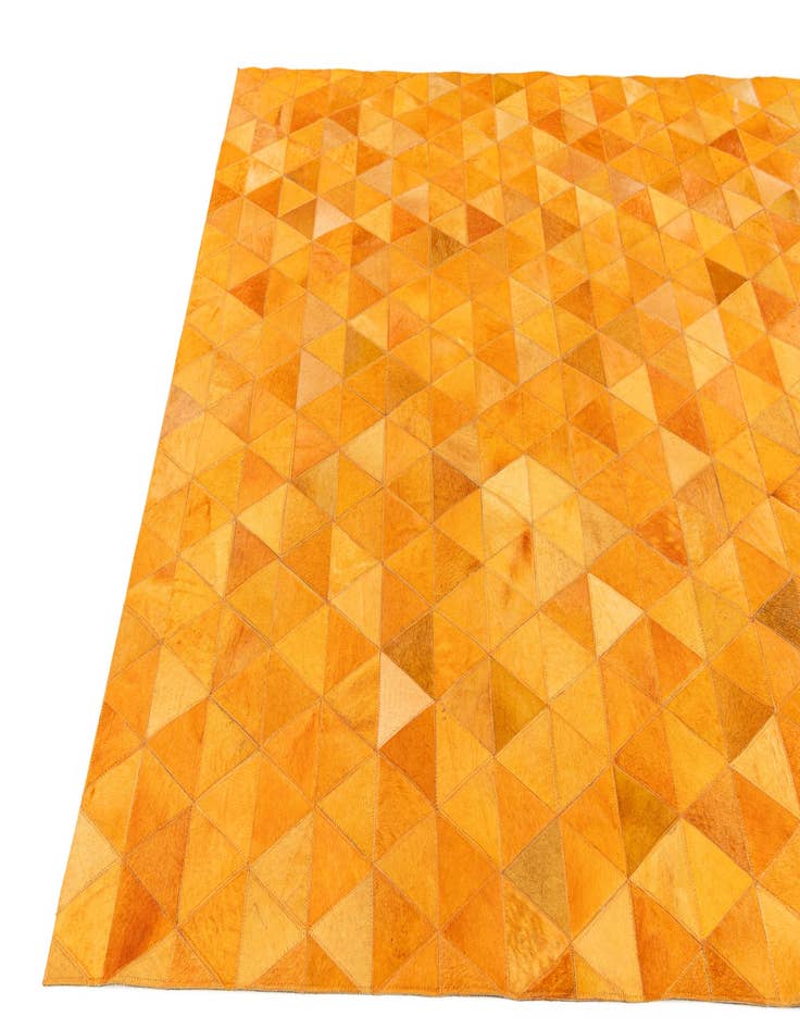 Detail image of  5' 2 x 8' 1 Cowhide Stocks Rug