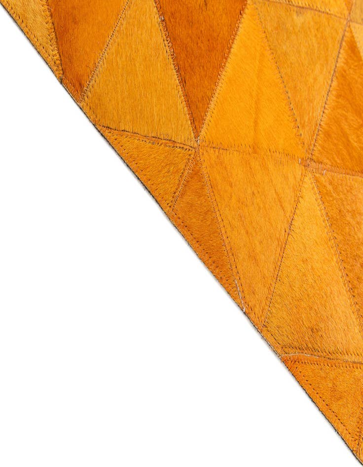 Detail image of  5' 2 x 8' 1 Cowhide Stocks Rug