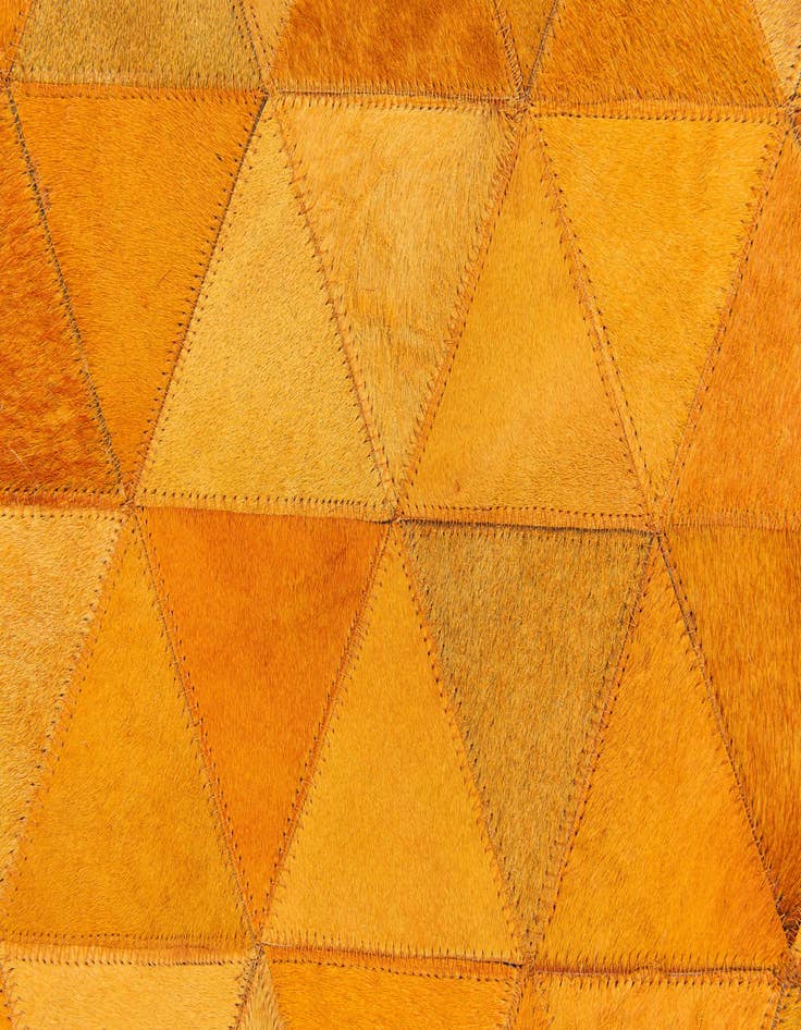 Detail image of  5' 2 x 8' 1 Cowhide Stocks Rug