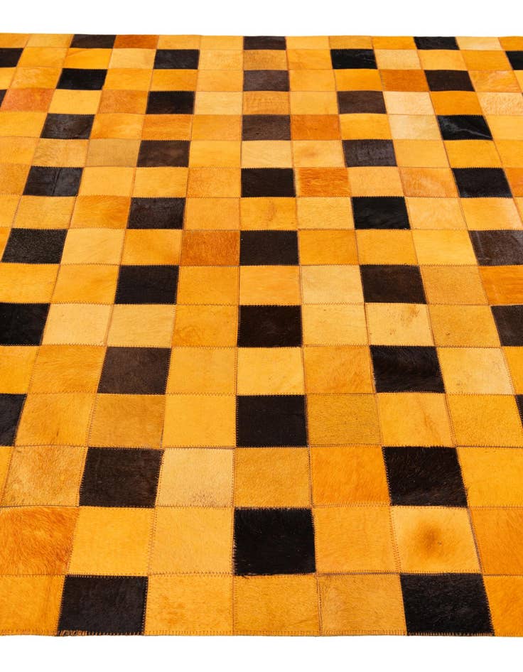 Detail image of  5' 1 x 8' Cowhide Stocks Rug