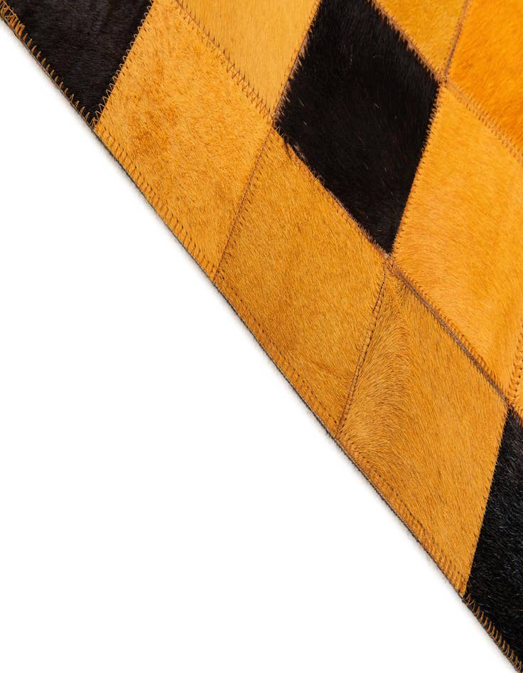 Detail image of  5' 1 x 8' Cowhide Stocks Rug