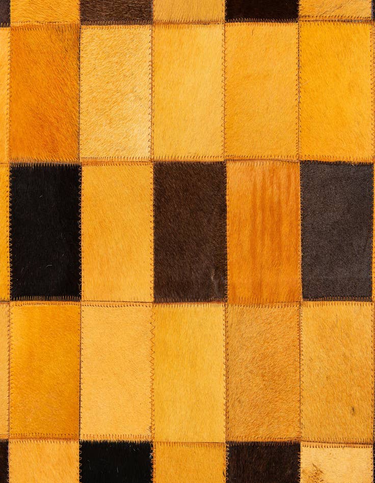 Detail image of  5' 1 x 8' Cowhide Stocks Rug