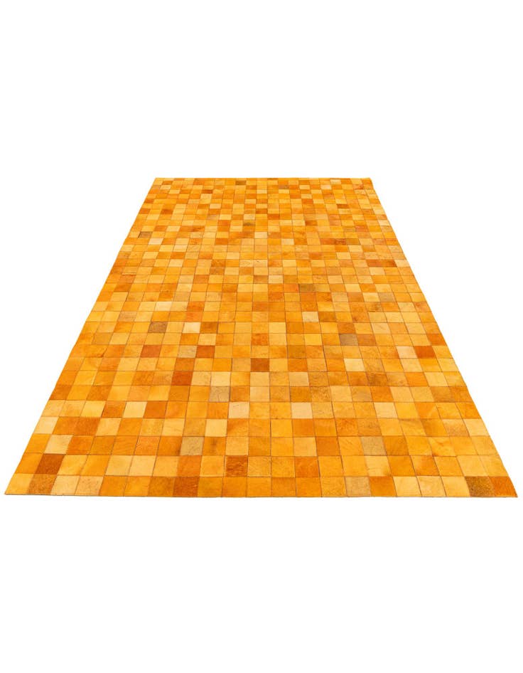 Detail image of  5' 3 x 8' 2 Cowhide Stocks Rug