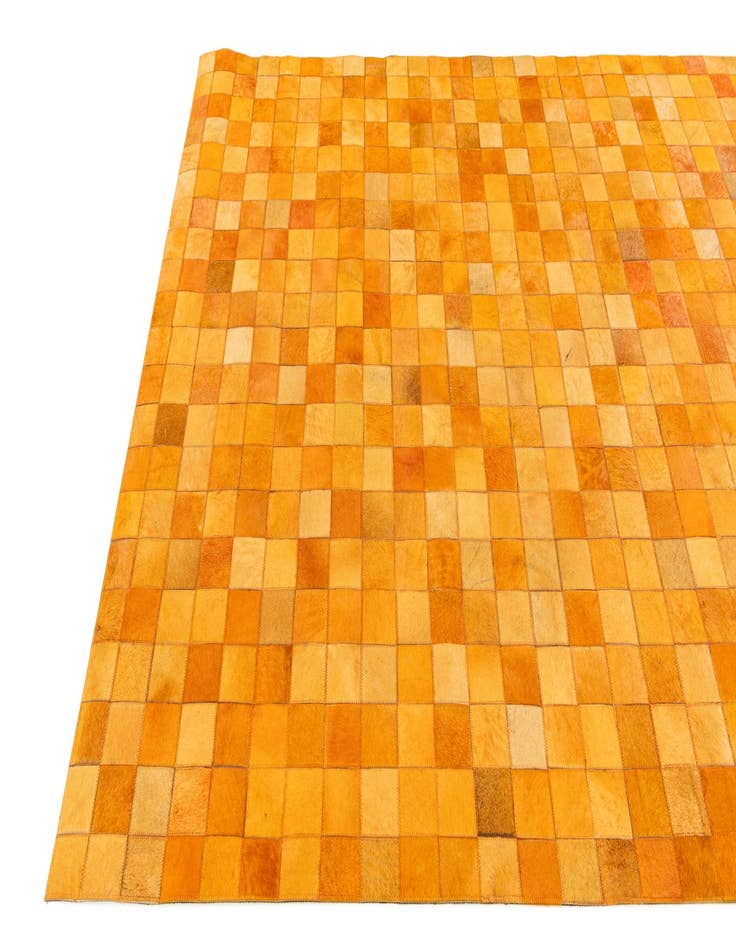 Detail image of  5' 3 x 8' 2 Cowhide Stocks Rug